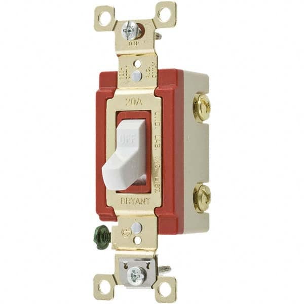 Bryant Electric - Wall & Dimmer Light Switches Switch Type: NonDimmer Switch Operation: Toggle - Industrial Tool & Supply