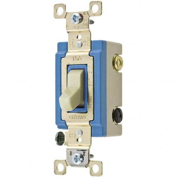 Bryant Electric - Wall & Dimmer Light Switches Switch Type: Three Way Switch Operation: Toggle - Industrial Tool & Supply