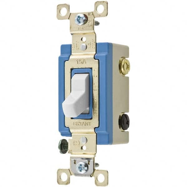 Bryant Electric - Wall & Dimmer Light Switches Switch Type: Four Way Switch Operation: Toggle - Industrial Tool & Supply