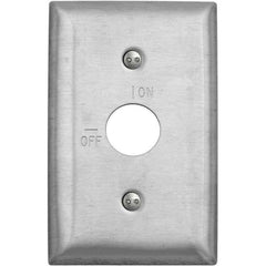 Wall Plates; Wall Plate Type: Switch Plates; Wall Plate Configuration: Barrel Key Switch; Shape: Rectangle; Wall Plate Size: Standard; Number of Gangs: 1; Overall Length (Inch): 4-1/2; Overall Width (Decimal Inch): 2.8700; Overall Width (mm): 2.8700 in; S