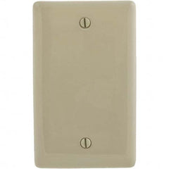 Wall Plates; Wall Plate Type: Blank Wall Plate; Color: Ivory; Wall Plate Configuration: Blank; Material: Thermoplastic; Shape: Rectangle; Wall Plate Size: Standard; Number of Gangs: 1; Overall Length (Inch): 4.6300; Overall Width (Decimal Inch): 2.8800; S
