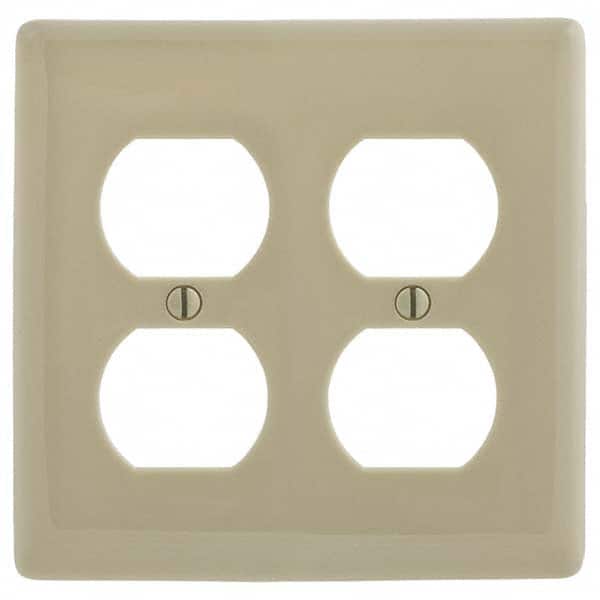 Wall Plates; Wall Plate Type: Outlet Wall Plates; Wall Plate Configuration: Duplex Outlet; Shape: Rectangle; Wall Plate Size: Standard; Number of Gangs: 2; Overall Length (mm): 4.6300 in; Overall Length (Inch): 4.6300; Overall Width (Decimal Inch): 4.6900