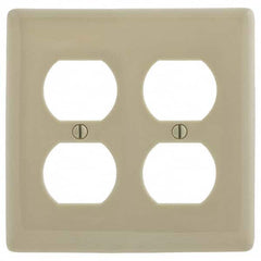 Wall Plates; Wall Plate Type: Outlet Wall Plates; Color: Ivory; Wall Plate Configuration: Duplex Outlet; Material: Thermoplastic; Shape: Rectangle; Wall Plate Size: Standard; Number of Gangs: 2; Overall Length (Inch): 4.6300; Overall Width (Decimal Inch):