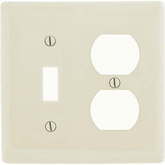 Wall Plates; Wall Plate Type: Combination Wall Plates; Color: Light Almond; Wall Plate Configuration: One Toggle Switch/One Duplex Outlet; Material: Thermoplastic; Shape: Rectangle; Wall Plate Size: Standard; Number of Gangs: 2; Overall Length (Inch): 4.6