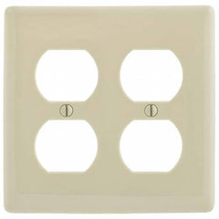 Wall Plates; Wall Plate Type: Outlet Wall Plates; Color: Light Almond; Wall Plate Configuration: Duplex Outlet; Material: Thermoplastic; Shape: Rectangle; Wall Plate Size: Standard; Number of Gangs: 2; Overall Length (Inch): 4.6300; Overall Width (Decimal