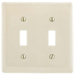 Wall Plates; Wall Plate Type: Switch Plates; Color: Light Almond; Wall Plate Configuration: Toggle Switch; Material: Thermoplastic; Shape: Rectangle; Wall Plate Size: Standard; Number of Gangs: 2; Overall Length (Inch): 4.6300; Overall Width (Decimal Inch