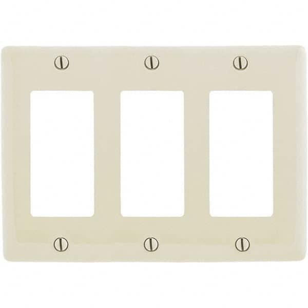 Wall Plates; Wall Plate Type: Outlet Wall Plates; Wall Plate Configuration: GFCI/Surge Receptacle; Shape: Rectangle; Wall Plate Size: Standard; Number of Gangs: 3; Overall Length (mm): 4.6300 in; Overall Length (Inch): 4.6300; Overall Width (Decimal Inch)