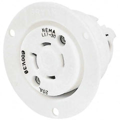 Twist Lock Receptacles; Receptacle/Part Type: Receptacle; Gender: Female; NEMA Configuration: L17-30R; Flange Style: Flanged; Amperage: 30 A; Number Of Poles: 3; Number Of Wires: 4; Maximum Cord Diameter: 29.20 mm; Resistance Features: Impact-Resistant; N