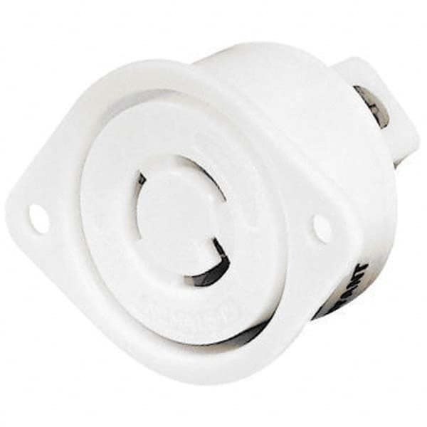 Twist Lock Receptacles; Receptacle/Part Type: Receptacle; Gender: Female; NEMA Configuration: L5-15R; Flange Style: Flanged; Amperage: 15 A; Voltage: 125 V ac; Number Of Poles: 2; Number Of Wires: 3; Maximum Cord Diameter: 16.60 mm; Resistance Features: I