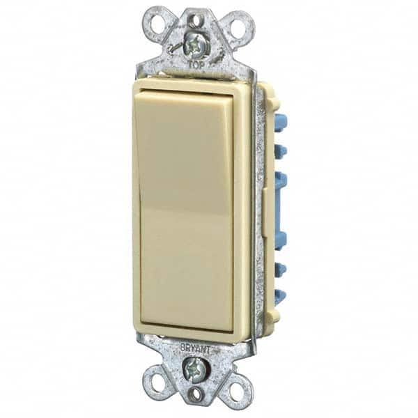 Bryant Electric - Wall & Dimmer Light Switches Switch Type: Three Way Switch Operation: Rocker - Industrial Tool & Supply