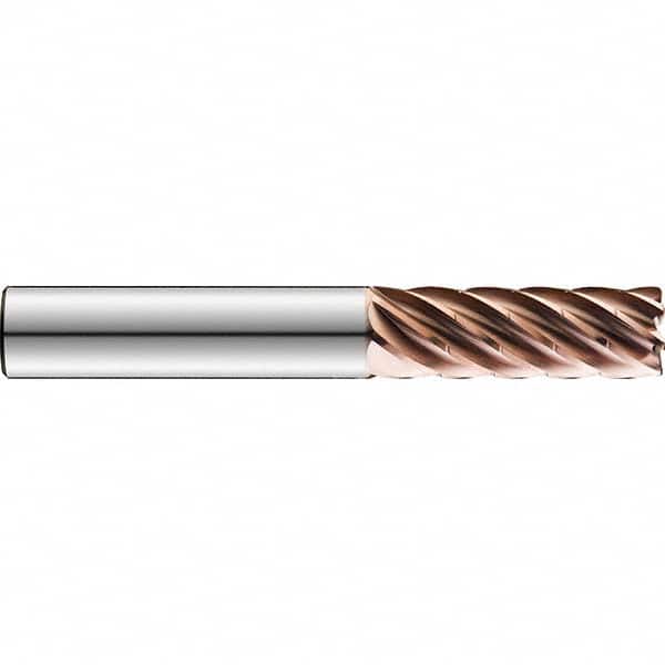 SGS - 6" Diam 7 Flute Solid Carbide 0.3mm Corner Radius End Mill - Industrial Tool & Supply