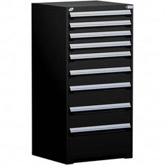Rousseau Metal - 9 Drawer Black Steel Modular Storage Cabinet - Industrial Tool & Supply