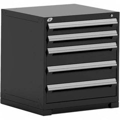 Rousseau Metal - 5 Drawer Black Steel Modular Storage Cabinet - Industrial Tool & Supply