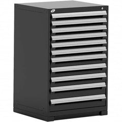 Rousseau Metal - 11 Drawer Black Steel Modular Storage Cabinet - Industrial Tool & Supply