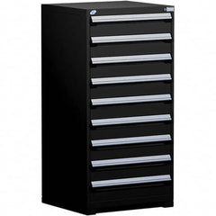 Rousseau Metal - 9 Drawer Black Steel Modular Storage Cabinet - Industrial Tool & Supply