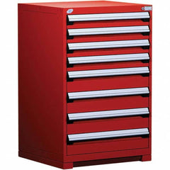 Rousseau Metal - 8 Drawer Flame Red Steel Modular Storage Cabinet - Industrial Tool & Supply