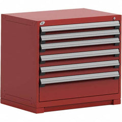 Rousseau Metal - 6 Drawer Flame Red Steel Modular Storage Cabinet - Industrial Tool & Supply