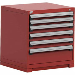 Rousseau Metal - 6 Drawer Flame Red Steel Modular Storage Cabinet - Industrial Tool & Supply