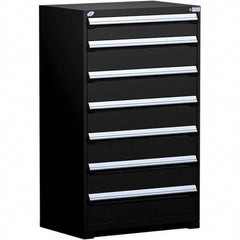 Rousseau Metal - 7 Drawer Black Steel Modular Storage Cabinet - Industrial Tool & Supply
