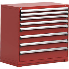 Rousseau Metal - 8 Drawer Flame Red Steel Modular Storage Cabinet - Industrial Tool & Supply