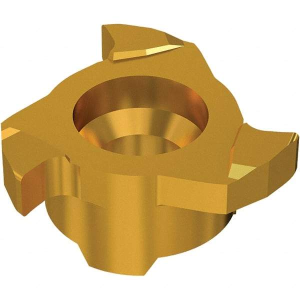 Seco - Carbide Groove Milling Tip Insert - TiN/TiAlN Finish, 3 Flutes, 9.7mm Cutting Diam, 1.5mm Depth of Cut - Industrial Tool & Supply