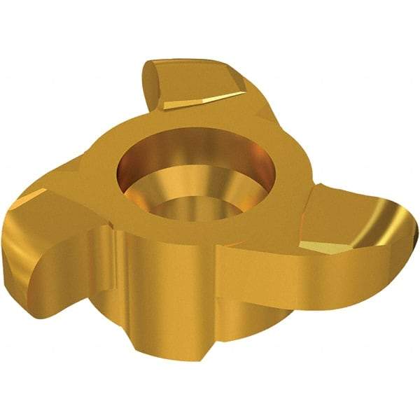 Seco - Carbide Groove Milling Tip Insert - TiN/TiAlN Finish, 3 Flutes, 2.5mm Depth of Cut - Industrial Tool & Supply