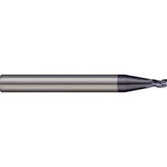Square End Mill: 1/64'' Dia, 0.023'' LOC, 1/8'' Shank Dia, 1-1/2'' OAL, 2 Flutes, Solid Carbide Single End, nACRo Finish, 20 ° Helix, Centercutting, RH Cut, RH Flute