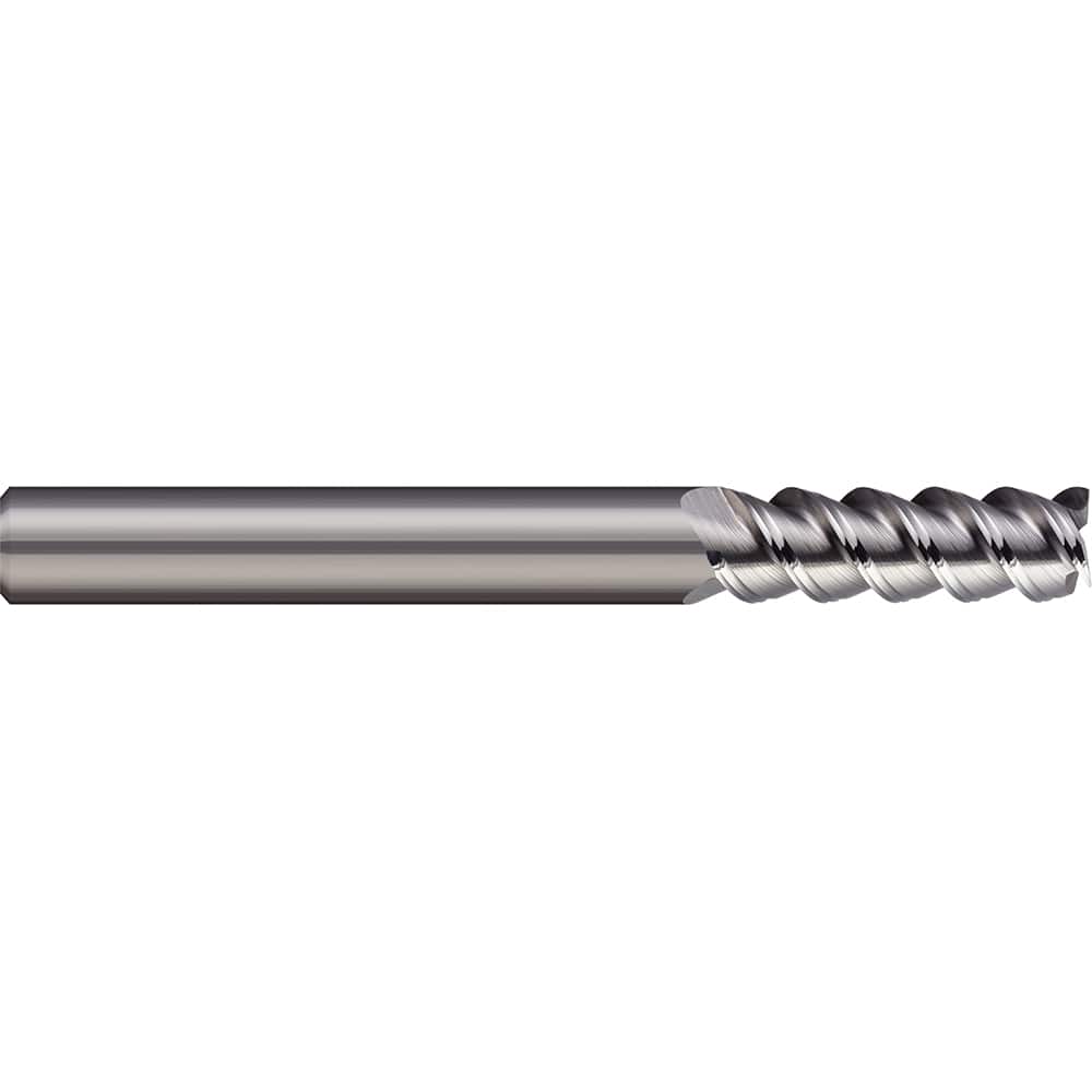 Square End Mill: 0.4724'' Dia, 1.1811'' LOC, 3 Flutes, Solid Carbide Single End, Uncoated, 60 ° Helix, Centercutting, RH Cut, RH Flute