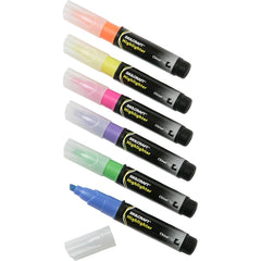 Ability One - Markers & Paintsticks; Type: Highlighter ; Color: Green; Yellow; Orange; Purple; Pink; Blue ; Ink Type: Water Base ; Tip Type: Chisel - Exact Industrial Supply