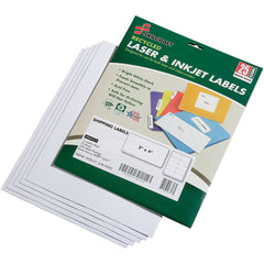Ability One - Labels, Ribbons & Tapes; Type: Shipping Label ; Color: White ; For Use With: Laser & Inkjet Printers ; Width (Inch): 2 ; Length (Inch): 4 ; Number of Labels: 250 - Exact Industrial Supply