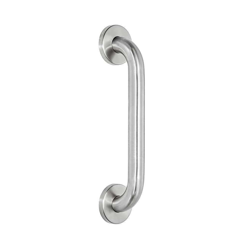 Alpine Industries - Washroom Partition Hardware & Accessories; Type: Grab Bar ; Material: Stainless Steel ; Height (Inch): 3.15 ; Depth (Inch): 3.15 ; Length (Inch): 12 ; Color: Stainless Steel - Exact Industrial Supply