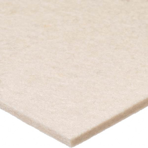 36 x 12 x 3/16″ White Pressed Wool Felt Sheet Plain Backing, 500 psi Tensile Strength, 3 Lb/Sq Yd, SAE Grade F-1