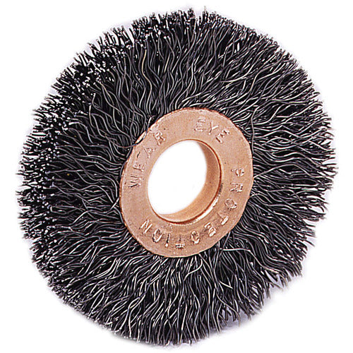 2-1/2″ Small Diameter Crimped Wire Wheel, .0118″ Steel Fill, 1/2″-3/8″ Arbor Hole - Industrial Tool & Supply