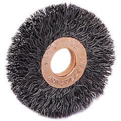 2-1/2″ Small Diameter Crimped Wire Wheel, .0118″ Steel Fill, 1/2″-3/8″ Arbor Hole - Industrial Tool & Supply