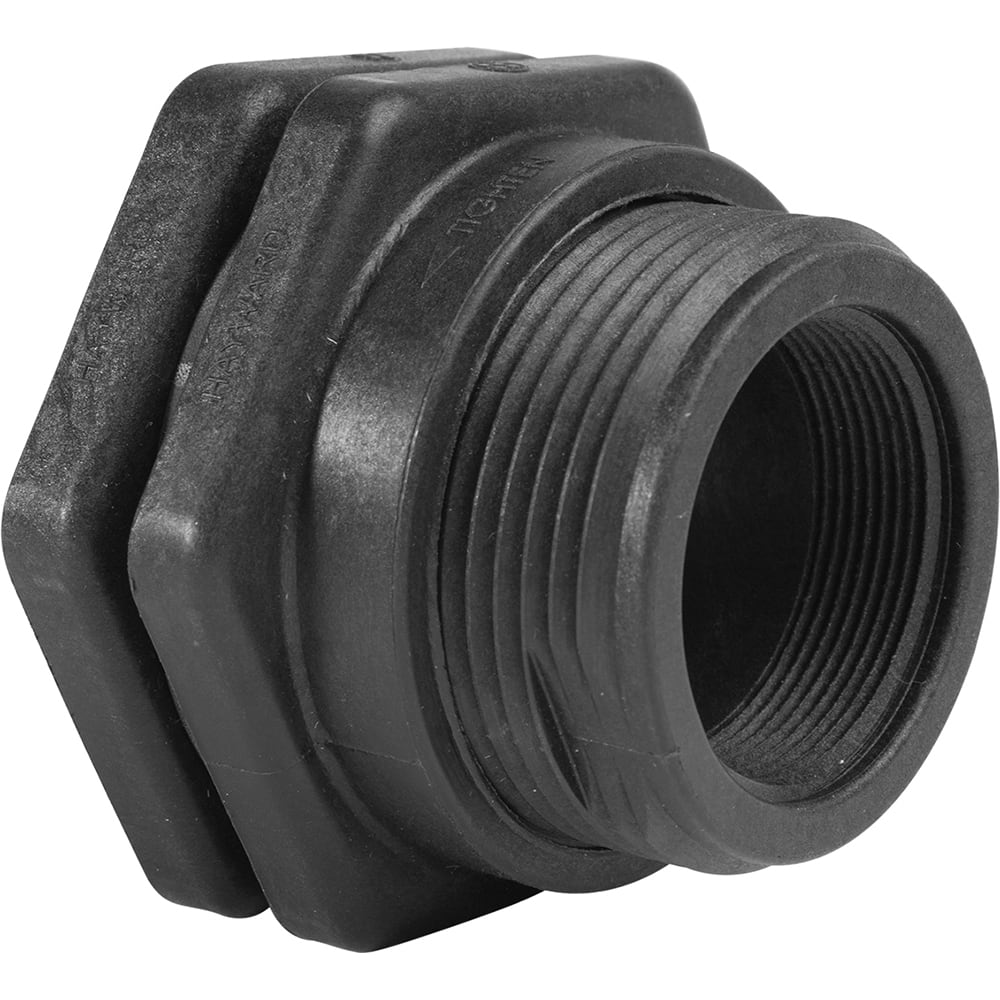 Hayward - Plastic Pipe Fittings; Type: Bulkhead Fitting ; Fitting Size: 1-1/2 (Inch); End Connections: FNPT x FNPT ; Material: GFPP ; Schedule: 80 ; Maximum Pressure (psi): 150.00 - Exact Industrial Supply