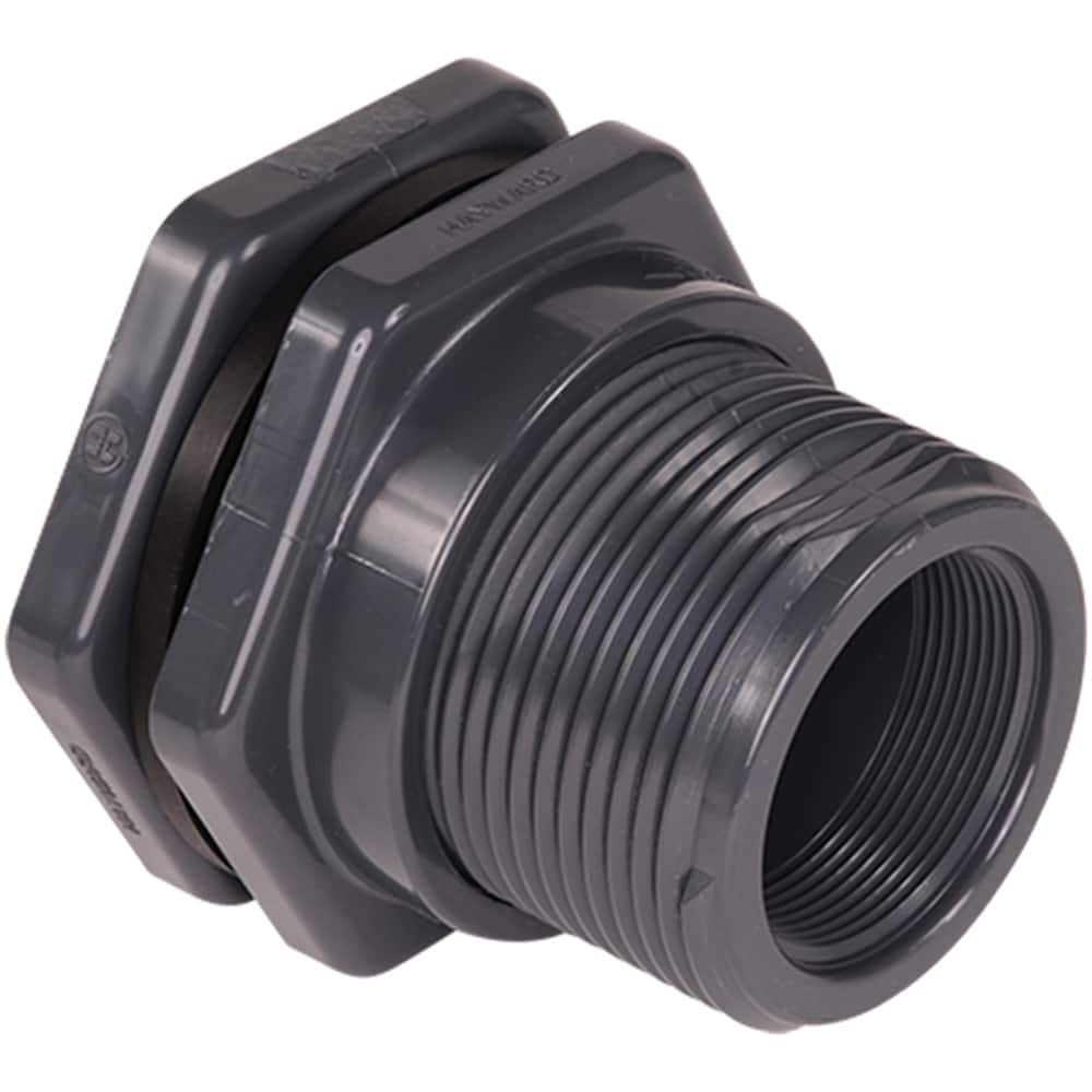 Hayward - Plastic Pipe Fittings; Type: Bulkhead Fitting ; Fitting Size: 6 (Inch); End Connections: Socket x FNPT ; Material: PVC ; Schedule: 80 ; Maximum Pressure (psi): 150.00 - Exact Industrial Supply