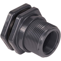 Hayward - Plastic Pipe Fittings; Type: Bulkhead Fitting ; Fitting Size: 6 (Inch); End Connections: Socket x FNPT ; Material: PVC ; Schedule: 80 ; Maximum Pressure (psi): 150.00 - Exact Industrial Supply
