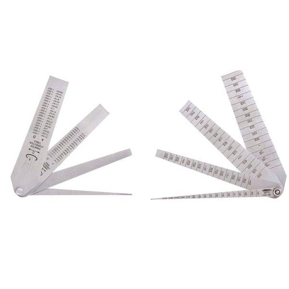 Insize USA LLC - Taper Gages; Minimum Measurement (Inch): 0.0625 ; Minimum Measurement (Decimal Inch): 0.0625 ; Maximum Measurement (Inch): 1.0625 ; Maximum Measurement (Decimal Inch): 1.0625 ; Number of Leaves: 4 ; Overall Length (Inch): 5-1/2 - Exact Industrial Supply