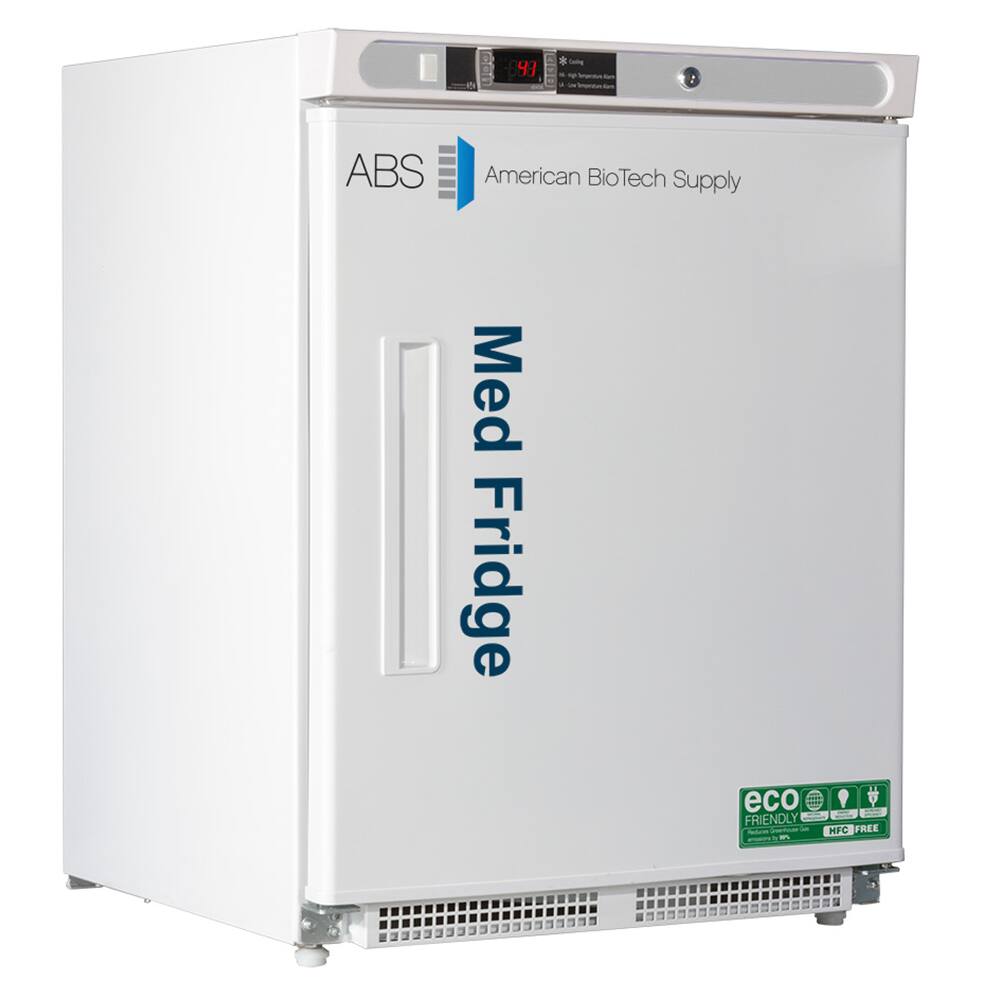 American BioTech Supply - Laboratory Refrigerators and Freezers; Type: Pharmacy/Vaccine Undercounter Built-In Refrigerator ; Volume Capacity: 4.6 Cu. Ft. ; Minimum Temperature (C): 2.00 ; Maximum Temperature (C): 8.00 ; Width (Inch): 23-3/4 ; Depth (Inch - Exact Industrial Supply