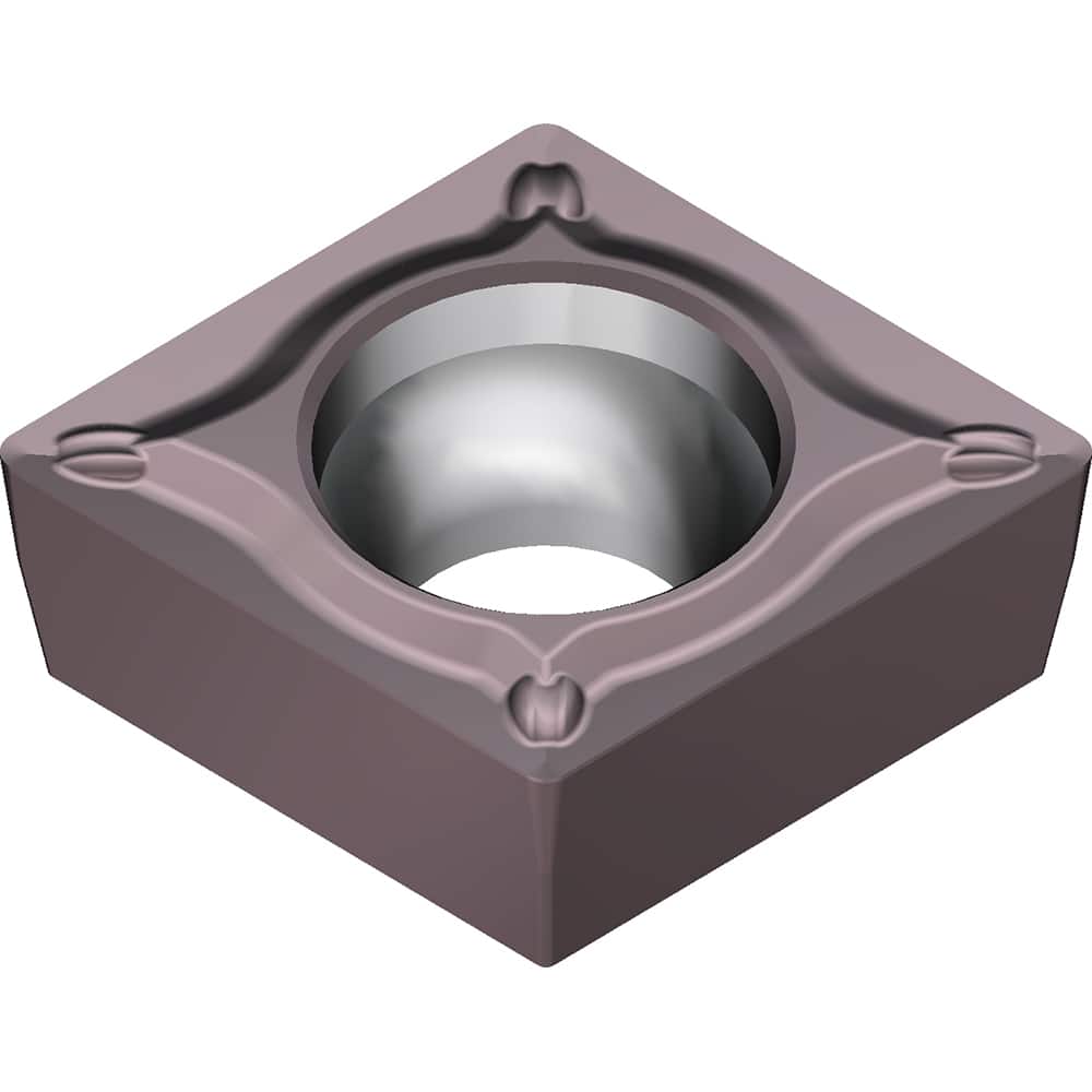CPMT321ESU AC6040M Carbide Turning Insert Absotech Finish, 0.3819″ Long, 3/8″ Inscribed Circle, 0.0157″ Corner Radius, 0.1252″ Thick, Series AC6000M