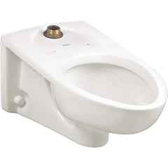 American Standard - Toilets; Type: Top Spud Elongated Toilet Bowl ; Bowl Shape: Elongated ; Mounting Style: Wall ; Gallons Per Flush: 0 ; Overall Height: 15 ; Overall Width: 14 - Exact Industrial Supply