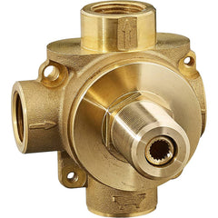 American Standard - Tub & Shower Faucets; Type: Rough-in valve ; Style: In-Wall Diverter Valve ; Design: 2-Way ; Material: Brass ; Handle Type: No Handle ; Mounting Centers: Single Hole (Inch) - Exact Industrial Supply