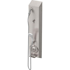 Acorn Engineering - Tub & Shower Faucets; Type: Suface Mounted Shower ; Style: Hand Shower ; Design: Wall Mount ; Material: 18-Gage 304 Stainless Steel ; Handle Type: Tri-Blade ; Handle Material: Chrome plated - Exact Industrial Supply