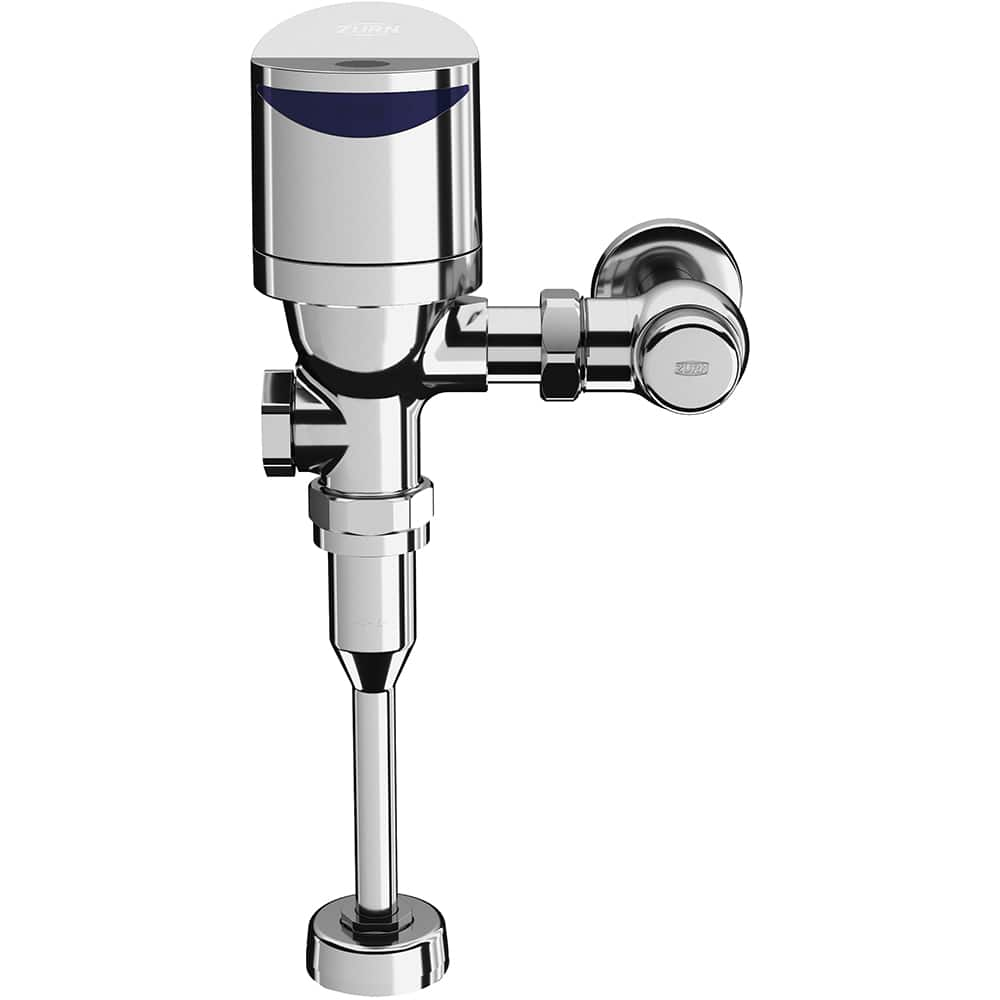 Zurn - Automatic Flush Valves; Type: Top Mount Battery Sensor ; Style: Single flush ; Gallons Per Flush: 1.0 ; Pipe Size: 3/4 (Inch); Spud Coupling Size: 3/4 (Inch); Cover Material: Brass - Exact Industrial Supply