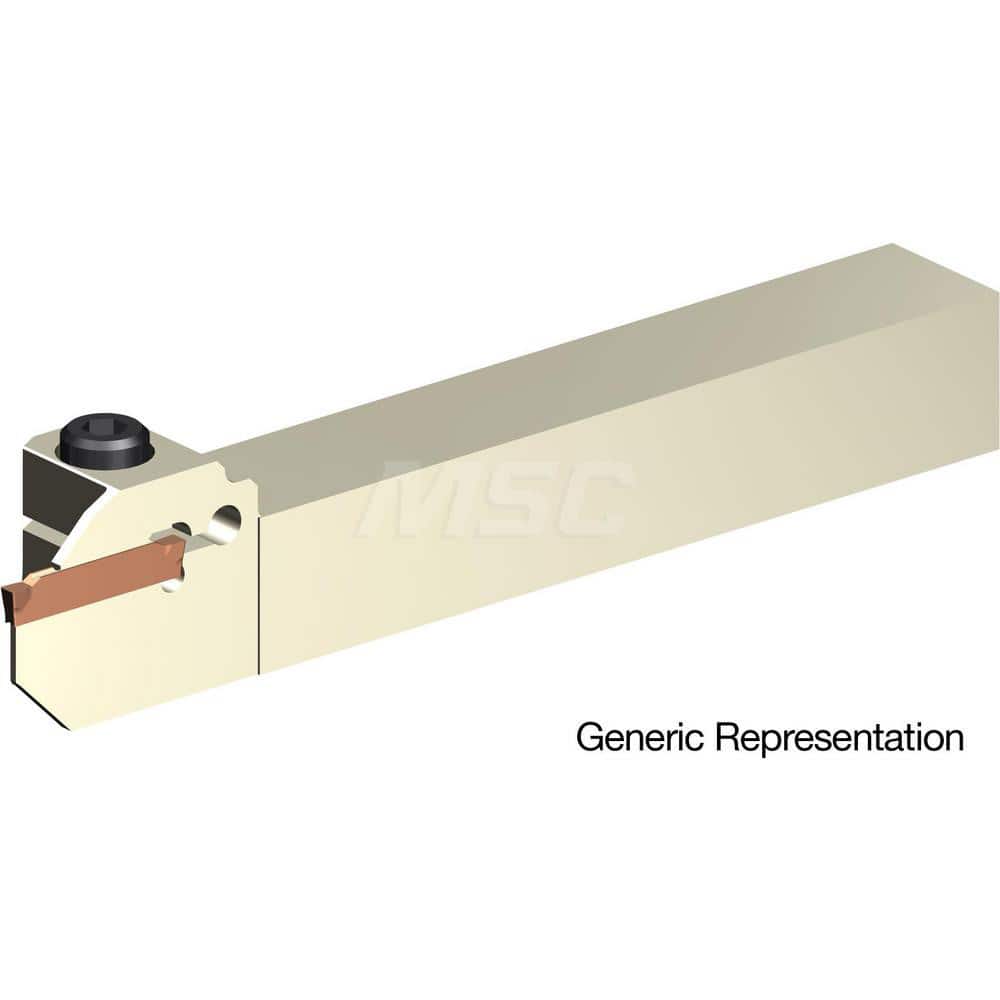 Indexable Cutoff Toolholder: 10 mm Max Depth of Cut, 20 mm Max Workpiece Dia, Right Hand 16 mm Shank Height, 16 mm Shank Width, Uses GCMN Inserts, Series GND
