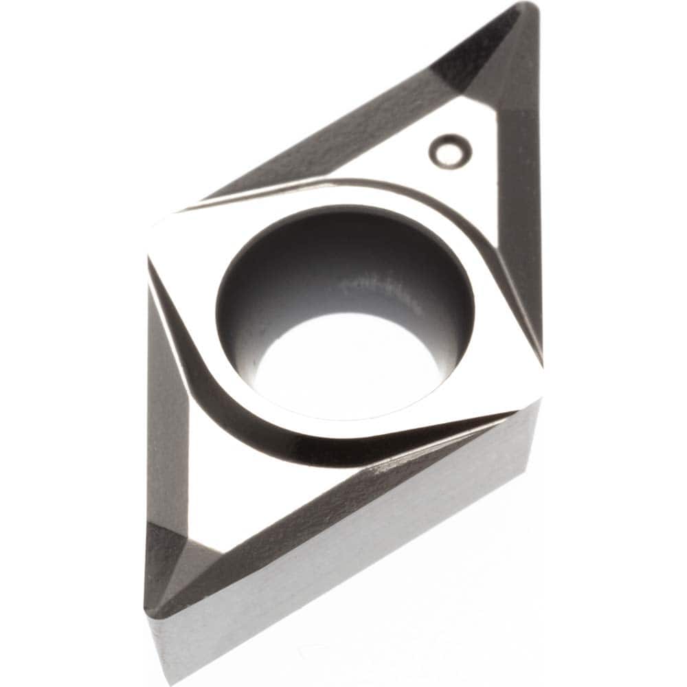 DCGT32.51FN-ALU AT20 Carbide Turning Insert Neutral, 9.67mm Long, 9.53mm Inscribed Circle, 0.4mm Corner Radius, 3.97mm Thick, 55° Diamond