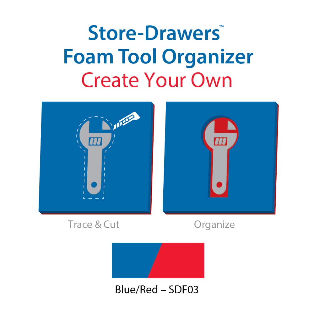NMC - Tool Box Case & Cabinet Inserts; Type: Customizable Foam Insert ; For Use With: Store-Drawers? Tool Boxes & Cases ; Material Family: Foam ; Width (Inch): 40 ; Depth (Inch): 27 ; Height (Inch): 3/4 - Exact Industrial Supply