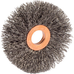 3″ Small Diameter Crimped Wire Wheel, .014″ Steel Fill, 5/8″ Arbor Hole - Industrial Tool & Supply