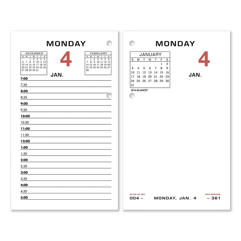 AT-A-GLANCE - Note Pads, Writing Pads & Notebooks Writing Pads & Notebook Type: Desk Calendar Refill Size: 3-1/2 x 6 - Industrial Tool & Supply