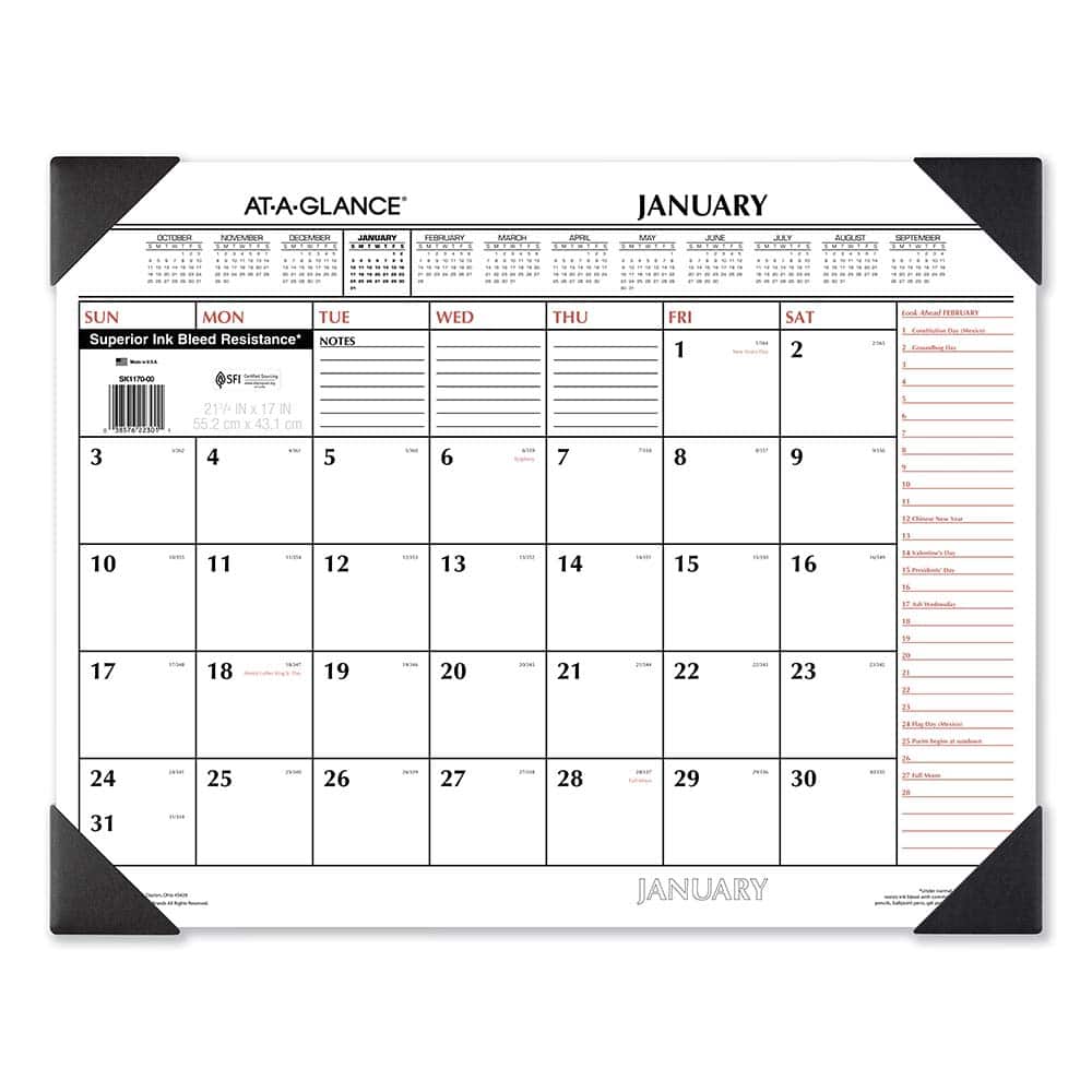 AT-A-GLANCE - Note Pads, Writing Pads & Notebooks Writing Pads & Notebook Type: Desk Pad Size: 22 x 17 - Industrial Tool & Supply